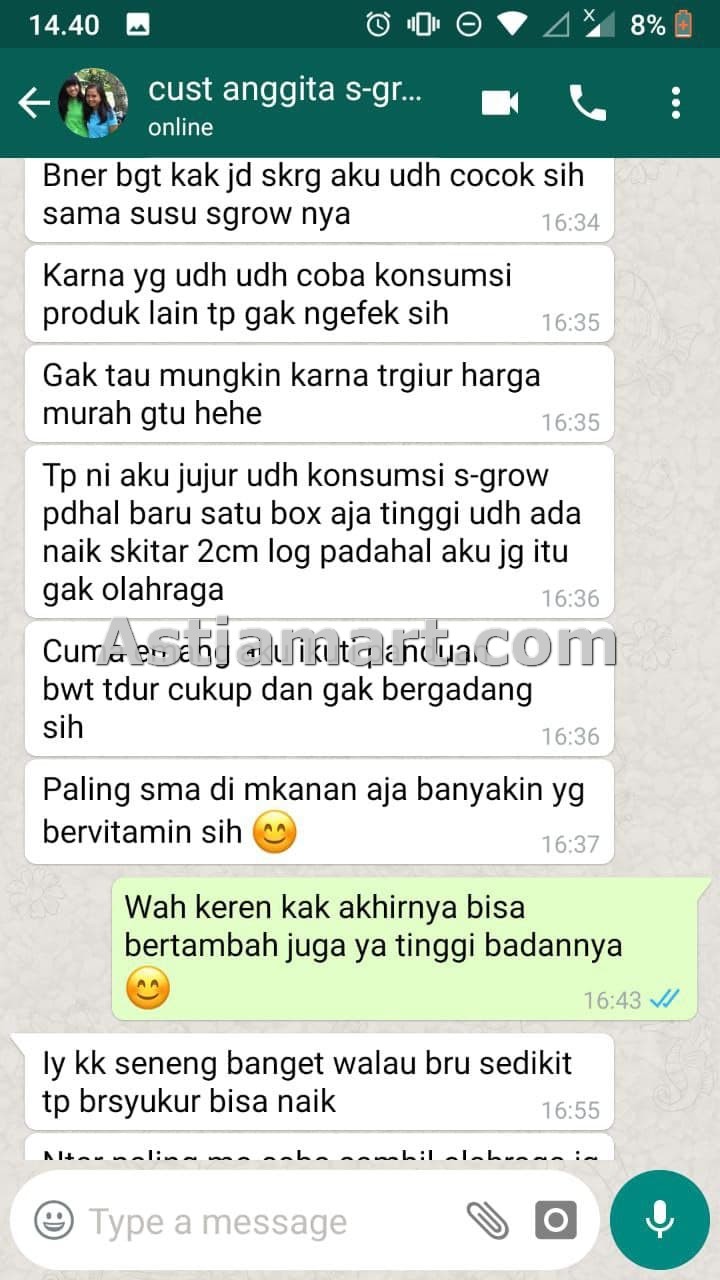 testimoni s-grow susu peninggi badan 1