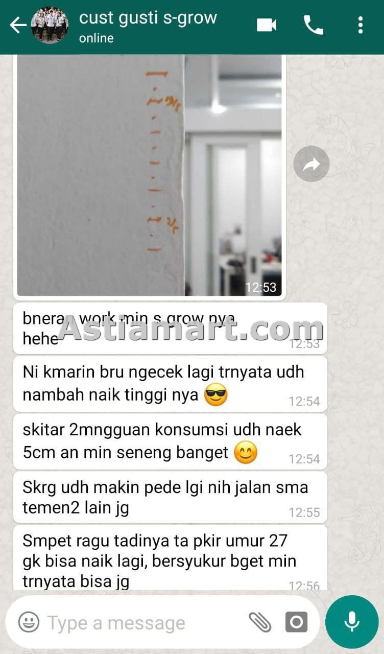 testimoni s-grow susu peninggi badan 13