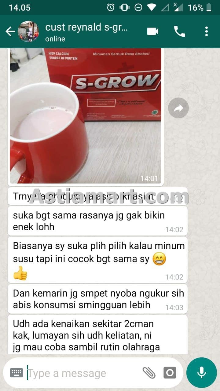 testimoni s-grow susu peninggi badan 6