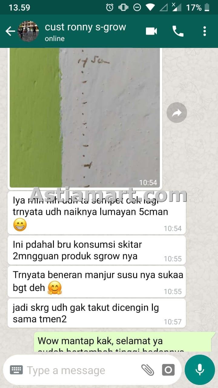 testimoni s-grow susu peninggi badan 7